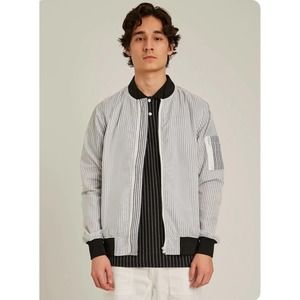 💚 WeSC Seersucker Bomber size Medium‎ NWT